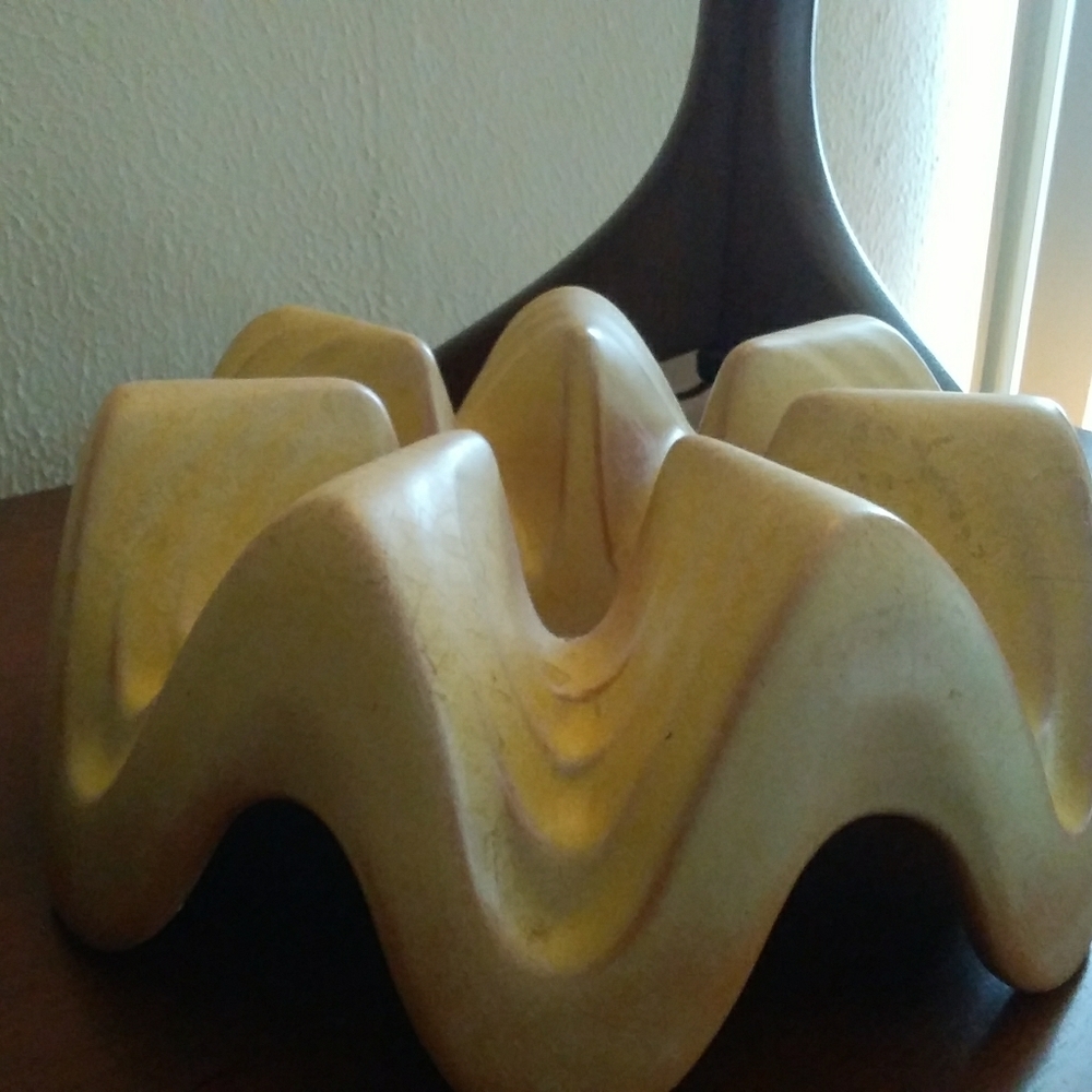 Tea pot and food warmer by Frankoma, so oa